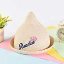 Paradise Sweet love wind children straw hat in Gray color  
