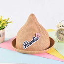 Sweet love wind children straw hat - light coffee
