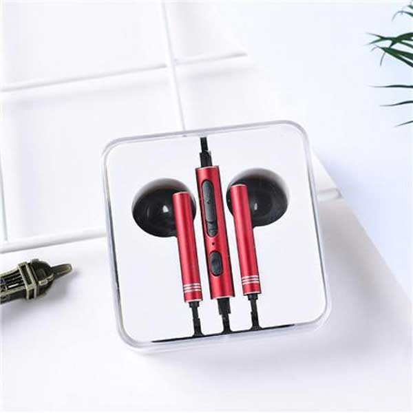 Fashion flat-style comfort tuning headphones (red)