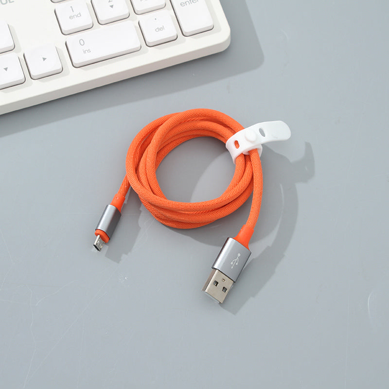 1 Meter Braided Micro-USB Cable (Orange)