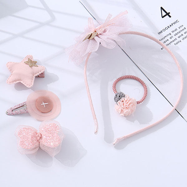 Star And Bow Hair Accessory Set For Children