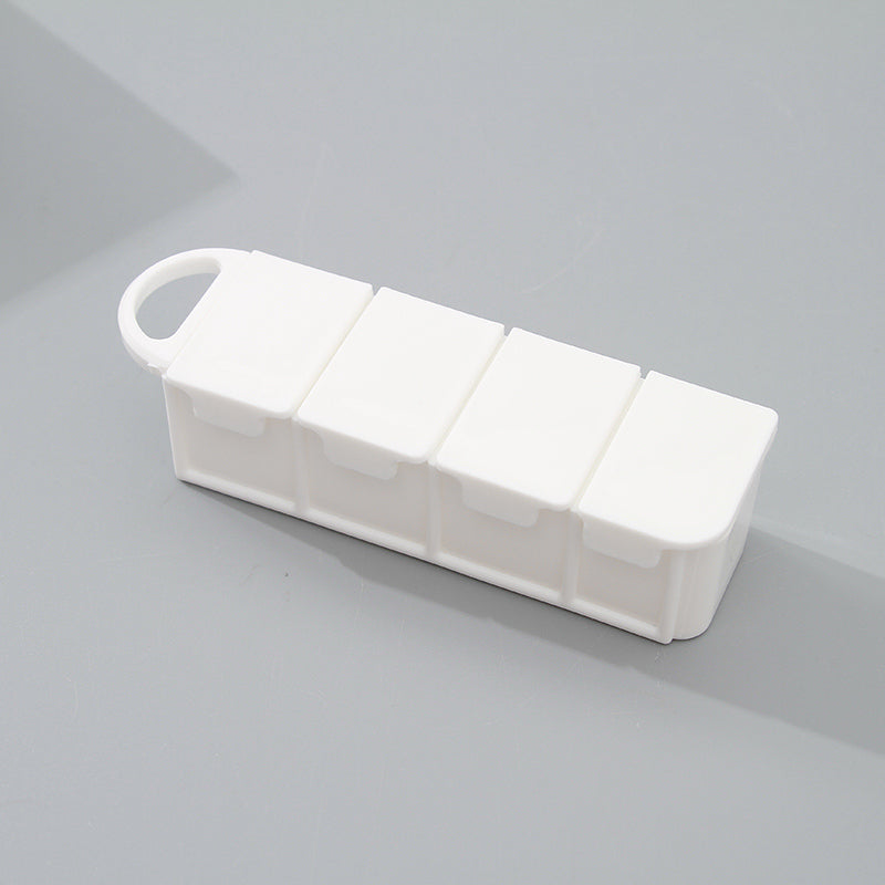 4 Compartments Pill Dispenser with Buckle