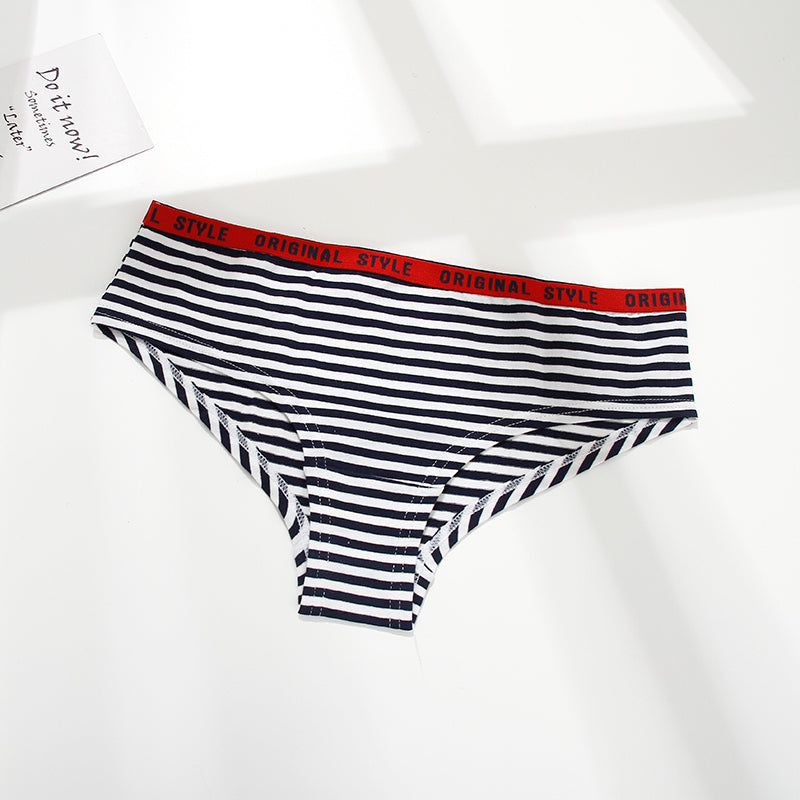 Color Contrast Striped Women's Panty