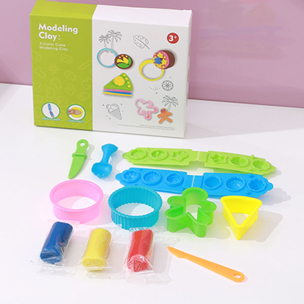 3-Color Cake Modeling Clay