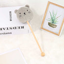 Cute gray kitten knocking back