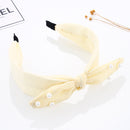Fresh Imitation Pearl Bow Headband