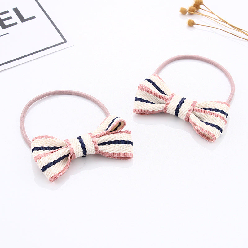 Lovely Stripes Bow Hair Ties