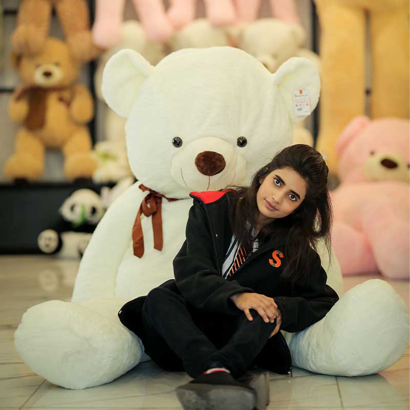 Soft And Huggable Jumbo White Teddy Bear 200cm - Giant Teddy Bear