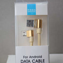1 meter single right angle knitted Android data cable (golden)