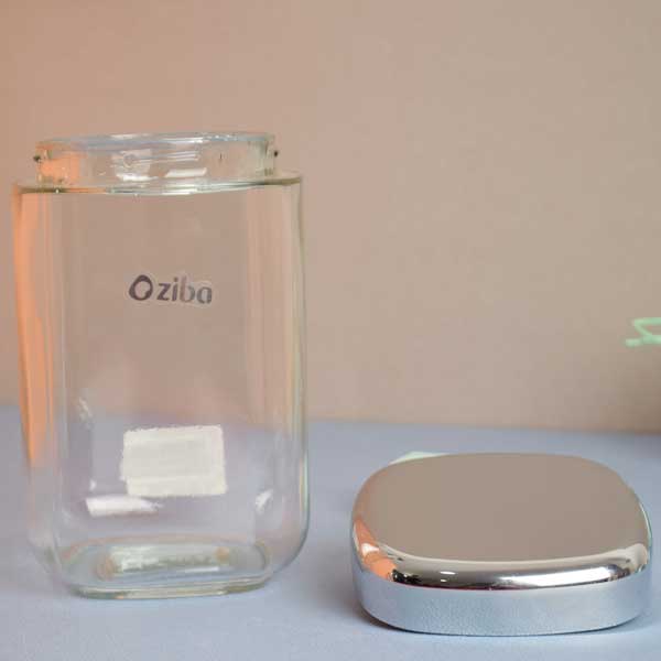 Premium Regular Mouth Mason Jar  Crystal Clear Glass, Airtight Stainless Steel Lid