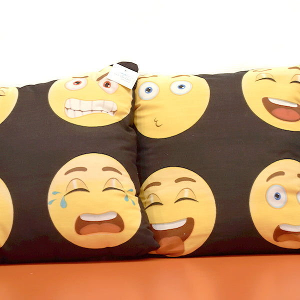 Premium Sofa Cushion Cotton Duck Fabric ( Emoji Printed )