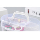 Portable Round Sewing Kit (White)