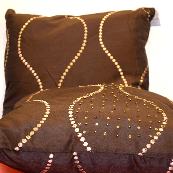 Silk Fabric Embroidered With Tassels Sofa Cushion