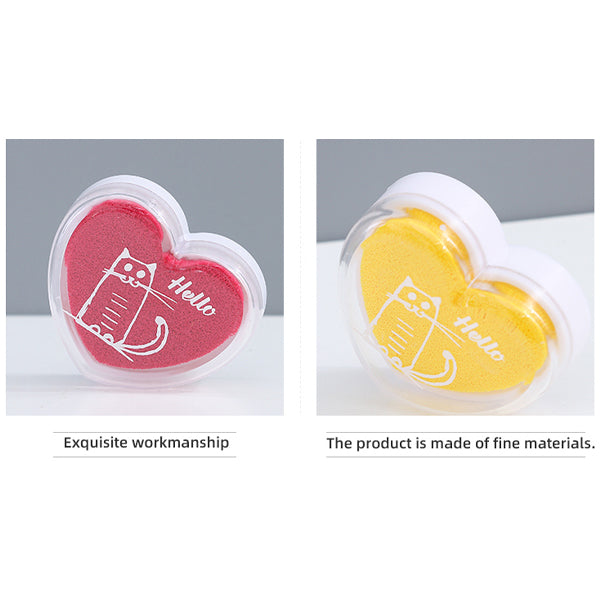 1-Colour Heart-Shaped Ink Pad (5.3*4.5*2cm) (price for 1 pcs)