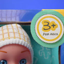 3D Blue Eyes Reborn Baby Doll With Milk Bottle (Blue)