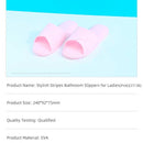 Stylish stripes bathroom slippers for ladies (Pink, 37/38)