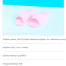 Stylish stripes bathroom slippers for ladies (Pink, 39/40)