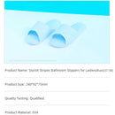 Stylish stripes bathroom slippers for ladies (Blue, 37/38)