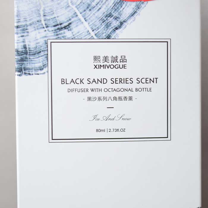 Black Sand Series Scent Diffuser With Octagonal Bottle Ice And Snow ( 80ML)