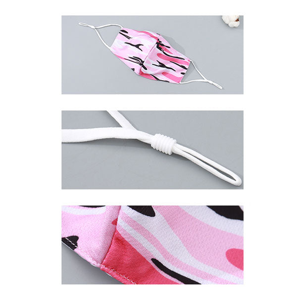 Camouflage Cloth Mask for Adults (Pink)