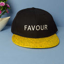 Black Golden Hip Hop Cap - Favour Logo (Men/Women)