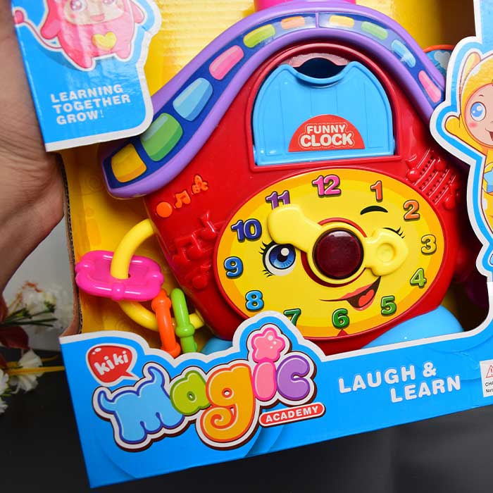 Laugh and Learn Musical Clock | Cartoon Funny Clock Toys For Kids With Magic Academy 