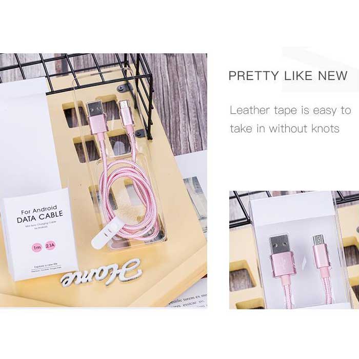 Android mini data cable (rose gold)