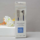 Curve Headed Aluminum Alloy Data Cable for Android-Blue