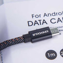 Android denim woven data cable (black)