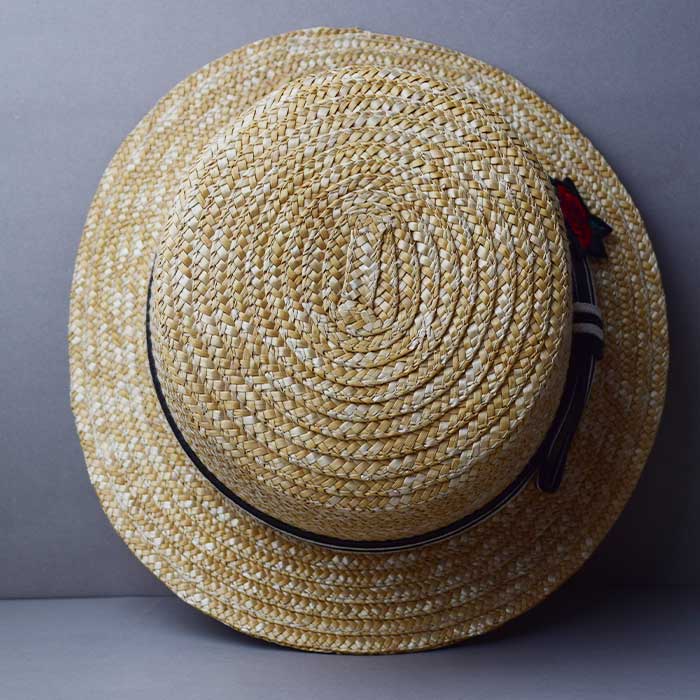Rose embroidery knimetric straw grass cap - color-packages