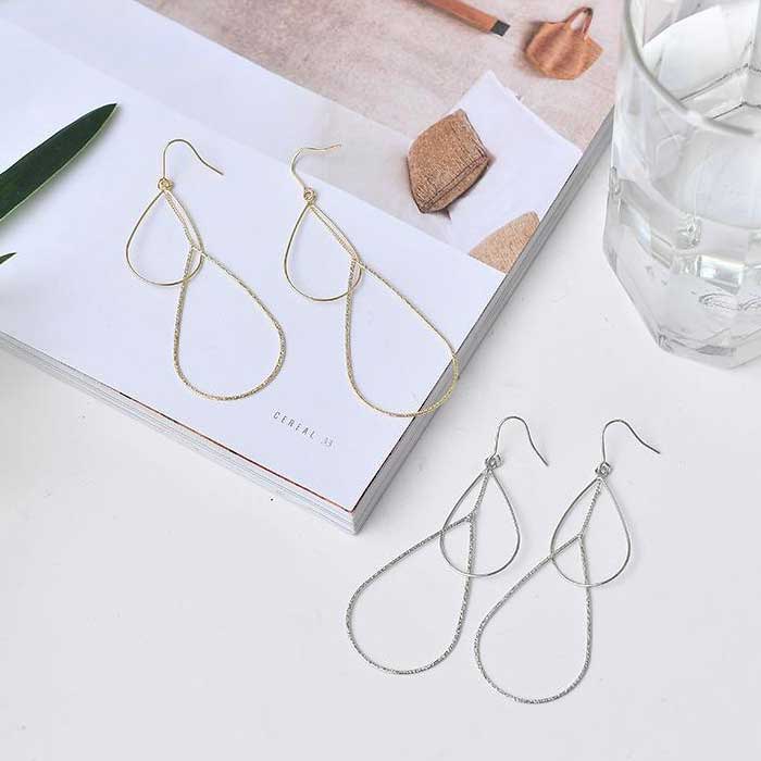 Nordic minimalist fashion water drops earrings