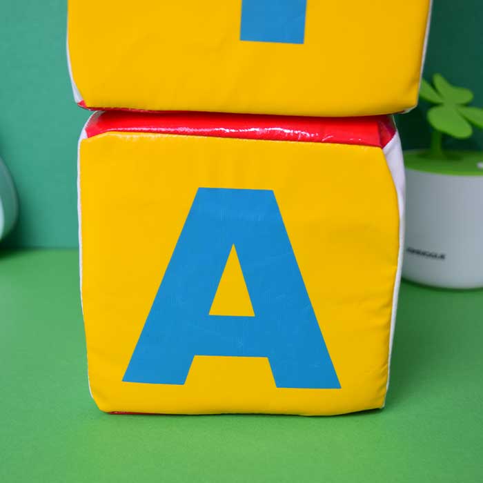 Soft Soccer Ball, Alphabet Cube And Number Cube | Colourful Sound Cubes For Early Learning Kids