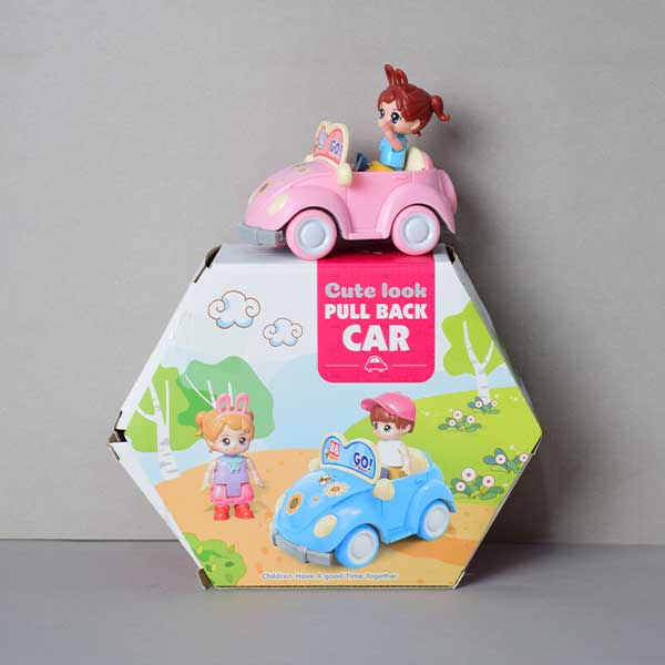 Cute Look Pull Back Doll Car Toy | Inertia Friction Baby Mini Car