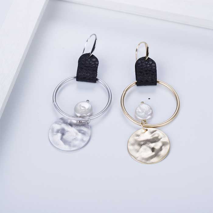 Handmade Shell Bead Dangle Earrings 100% Real Material 