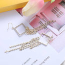 Simple fashion style ear hook chain earrings