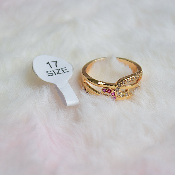 14K rose-white gold engagement ring | Golden Flamingo