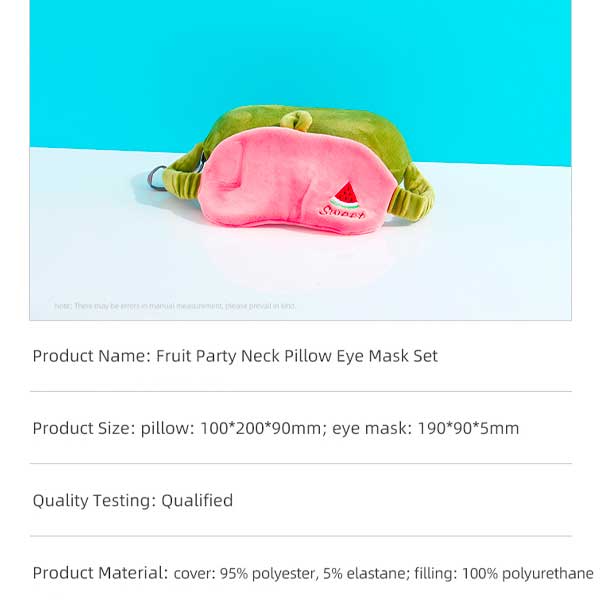 Fruit Party Neck Pillow Eye Mask Set