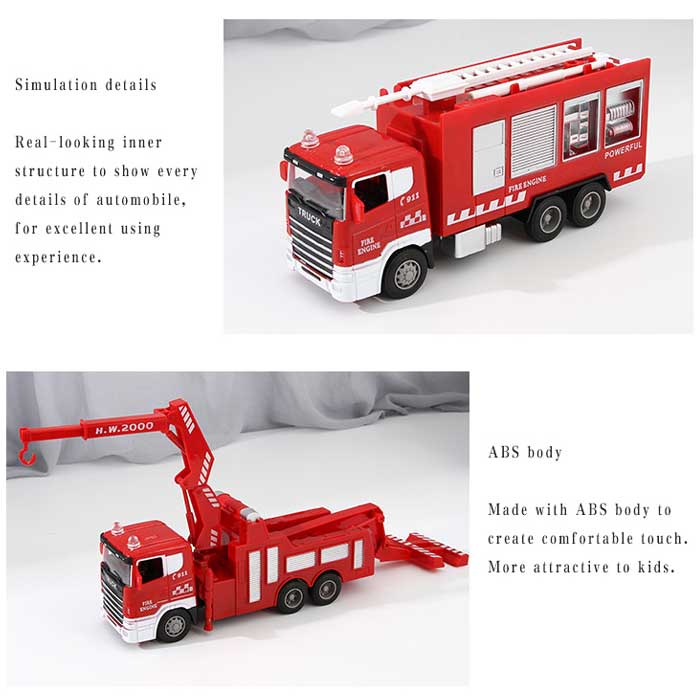 Red Fire Fighting Truck Toy Set for Children 