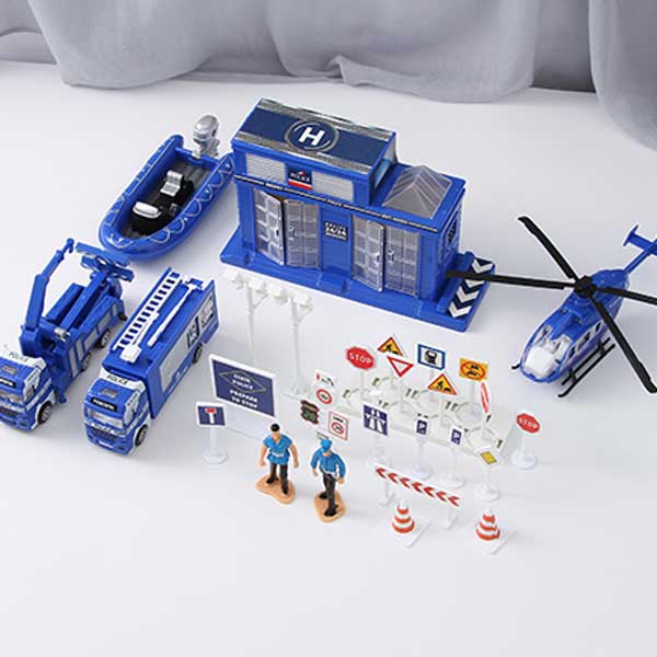 Police Car Toy Gift Set ( Blue )