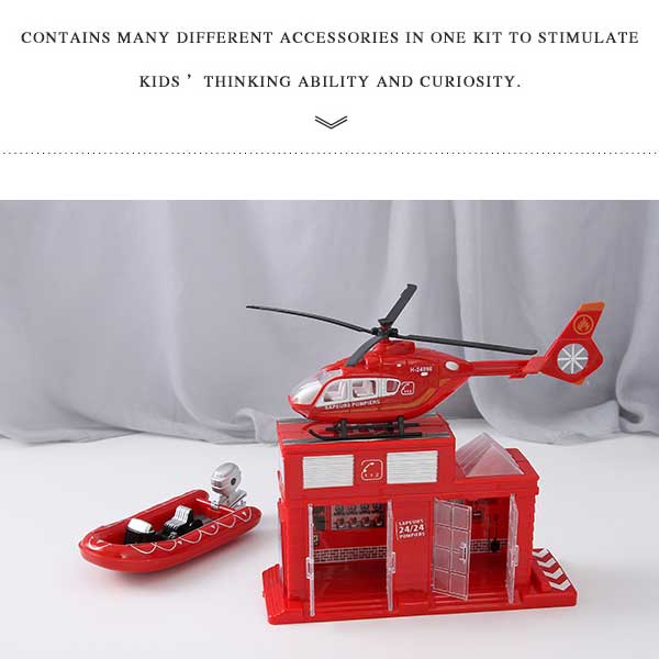 Fire Fighting Truck Toy Gift Set (Red)
