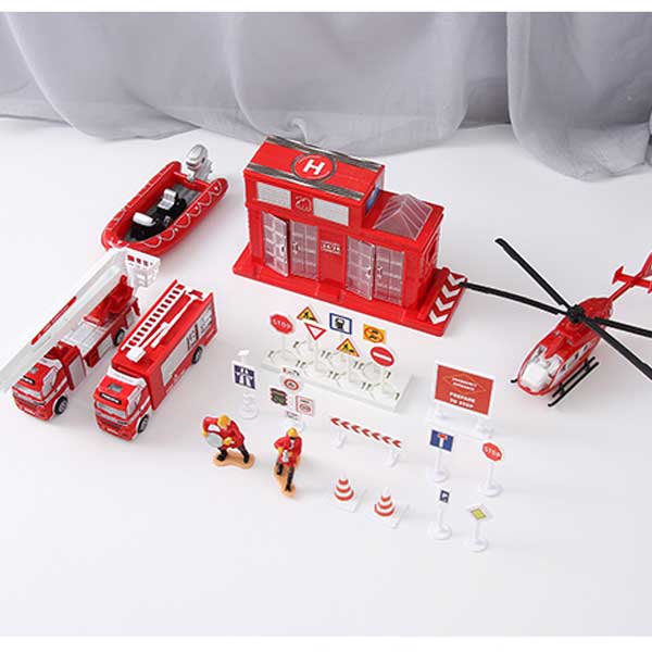 Fire Fighting Truck Toy Gift Set (Red)