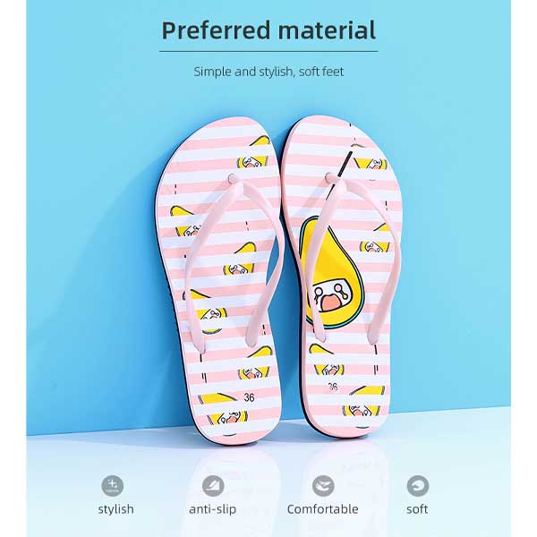 Avocado flip flops for ladies (Pink, 37)