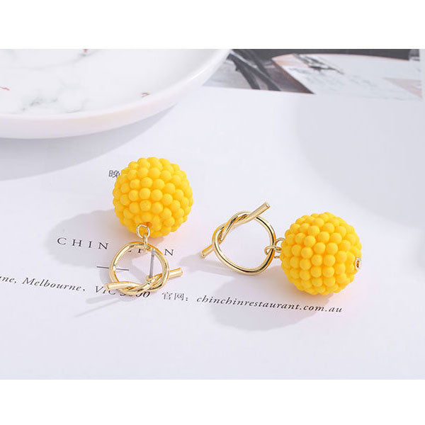 Fresh Style Yellow Dangle Earrings