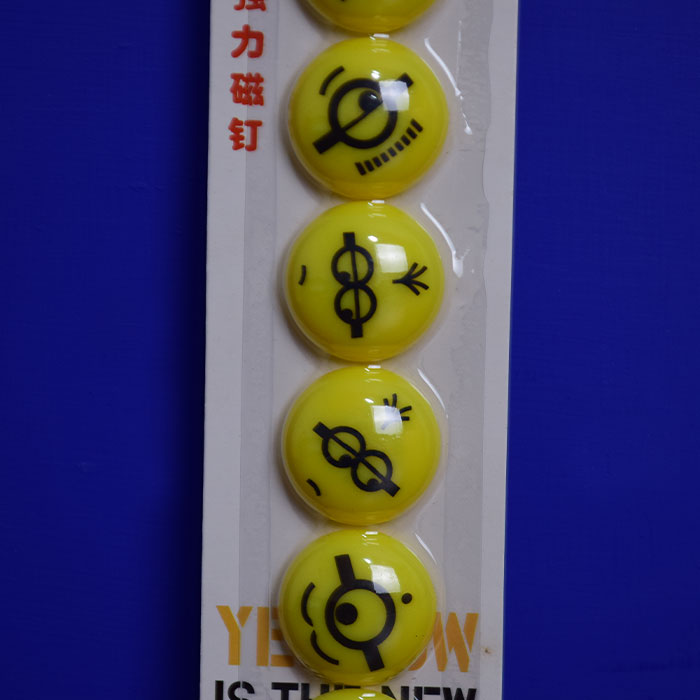 Minion Yellow Fridge Magnets Set Of 6 | Gift, Home, Kitchen Decoration (3cm)