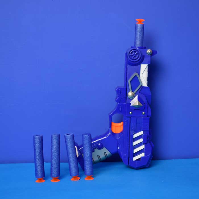 Kids Blaze Storm Manual Soft Bullet Gun (Blue) - Pack of 5
