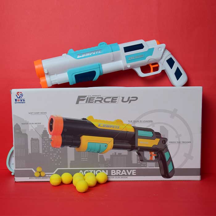 2 in 1 Water Gun Blaster and Foam Ball Popper | Air Toy Guns Shooting Game for Kids