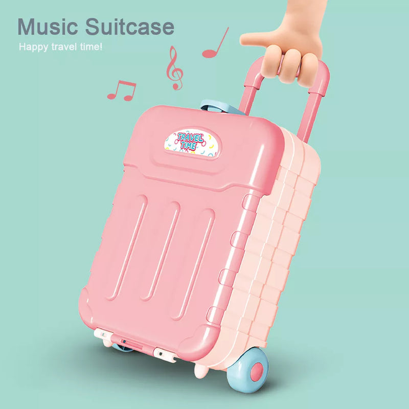 Pretend Play Toy Suitcase Cooking Kitchen Play Set With Music | Kids Play Set Restaurant