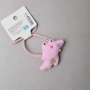 Cute Little Dinosaur Children's Rubber Band For Hairs With Pink Color And Blue Color And Safe Packaging