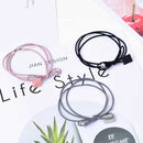 Unilateral leather silver steel beads