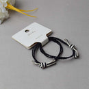 Striped Bow Pair Hair Rubber Band For Fashionable Girls Price For One Pair